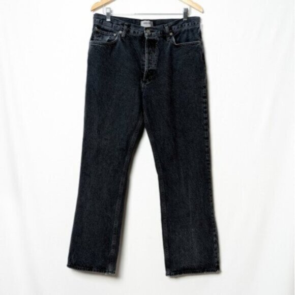 AGOLDE Vintage Boot Jeans Mid Rise Wide Leg Flare Percolate Black 31 Aritzia - Picture 8 of 13